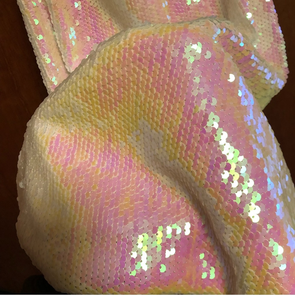 Multicolor Sequin Racerback Tank Top L - Picture 5 of 12
